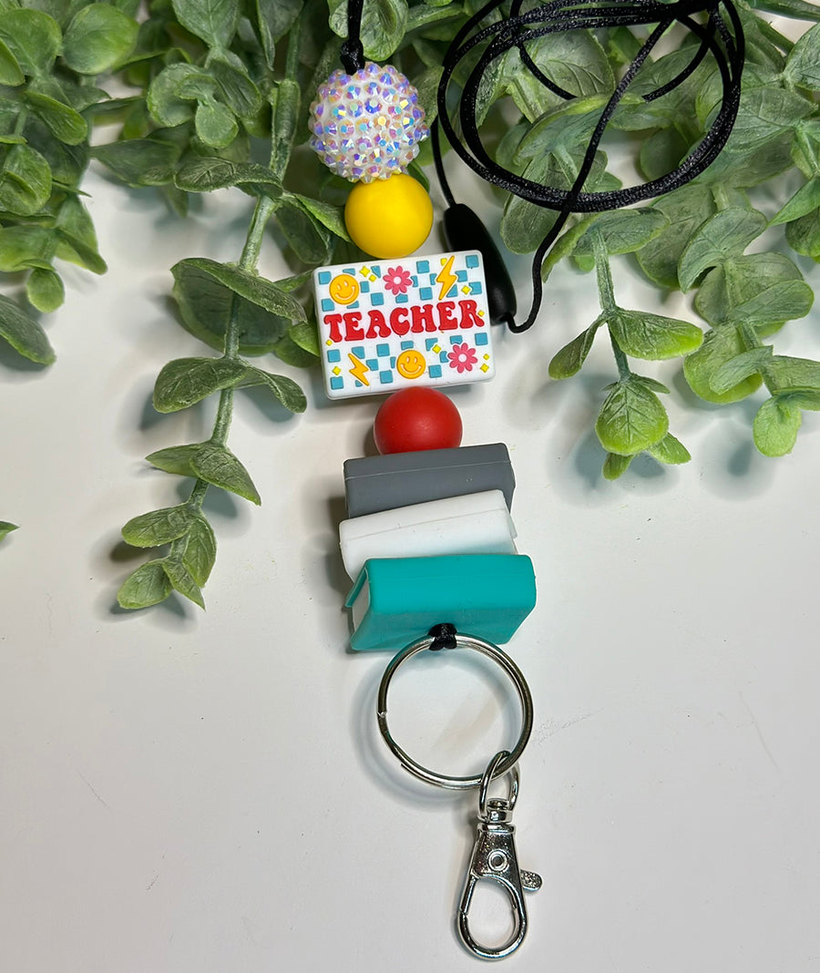 Retro Teacher Lanyard